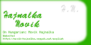 hajnalka movik business card